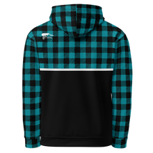 Load image into Gallery viewer, Teal buffalo flannel Hoodie