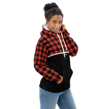 Load image into Gallery viewer, Buffalo Plaid Hoodie - Red