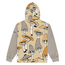 Load image into Gallery viewer, Tan shrooms full zip hoodie