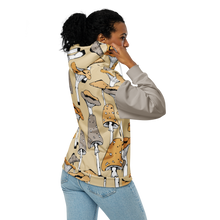 Load image into Gallery viewer, Tan shrooms full zip hoodie