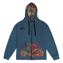 Load image into Gallery viewer, Paisley details full zip hoodie