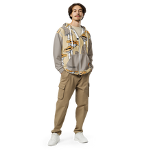 Load image into Gallery viewer, Tan shrooms full zip hoodie