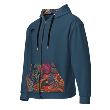 Load image into Gallery viewer, Paisley details full zip hoodie