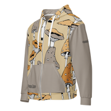 Load image into Gallery viewer, Tan shrooms full zip hoodie
