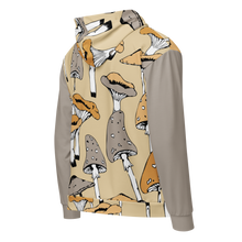 Load image into Gallery viewer, Tan shrooms full zip hoodie