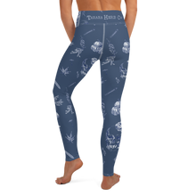 Load image into Gallery viewer, Classy Skulls Yoga Leggings - Blue
