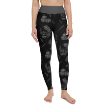 Load image into Gallery viewer, Classy Skulls Yoga Leggings - Black