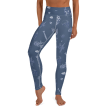 Load image into Gallery viewer, Classy Skulls Yoga Leggings - Blue