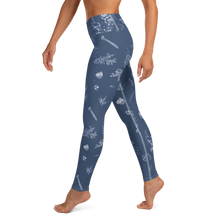 Load image into Gallery viewer, Classy Skulls Yoga Leggings - Blue