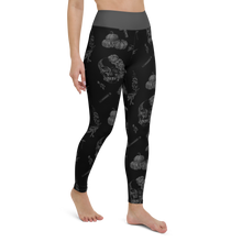 Load image into Gallery viewer, Classy Skulls Yoga Leggings - Black