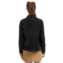 Load image into Gallery viewer, Blackout denim jacket