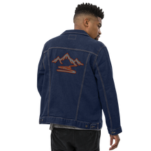 Load image into Gallery viewer, Retro mountain denim jacket