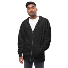 Load image into Gallery viewer, Blackout fleece zip up hoodie