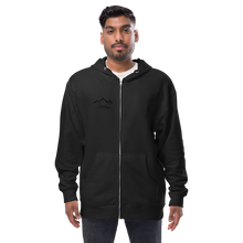 Load image into Gallery viewer, Blackout fleece zip up hoodie