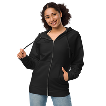 Load image into Gallery viewer, Blackout fleece zip up hoodie