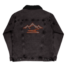 Load image into Gallery viewer, Retro mountain denim sherpa jacket