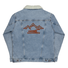 Load image into Gallery viewer, Retro mountain denim sherpa jacket