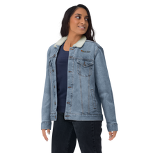 Load image into Gallery viewer, Retro mountain denim sherpa jacket