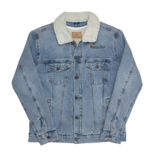 Load image into Gallery viewer, Retro mountain denim sherpa jacket