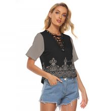 Load image into Gallery viewer, Womens Lace-up Tshirt