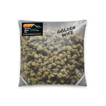 Load image into Gallery viewer, Golden Wife x Space Skittlez Bag-o-Weed pillow