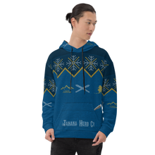 Load image into Gallery viewer, Blue Christmas Sweater Hoodie