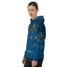 Load image into Gallery viewer, Blue Christmas Sweater Hoodie