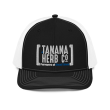 Load image into Gallery viewer, White logo snapback trucker