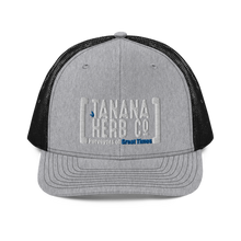 Load image into Gallery viewer, White logo snapback trucker