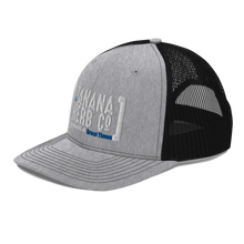 Load image into Gallery viewer, White logo snapback trucker