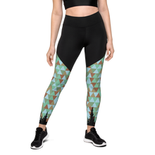 Load image into Gallery viewer, Treeline Triangles Sports Leggings