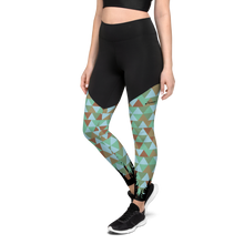 Load image into Gallery viewer, Treeline Triangles Sports Leggings