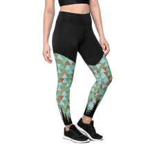 Load image into Gallery viewer, Treeline Triangles Sports Leggings