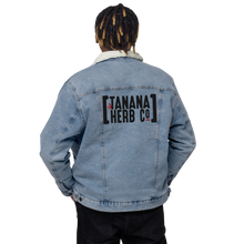 Load image into Gallery viewer, Bracket logo Denim sherpa jacket