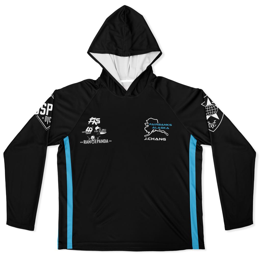 Men's Long Sleeve Hooded Performance Shirt - AOP