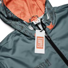 Load image into Gallery viewer, Salmonfest 2023 Gothic Blue windbreaker
