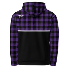 Load image into Gallery viewer, Purple buffalo flannel Hoodie
