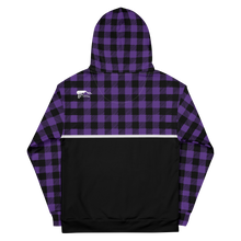 Load image into Gallery viewer, Purple buffalo flannel Hoodie
