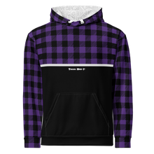 Load image into Gallery viewer, Purple buffalo flannel Hoodie
