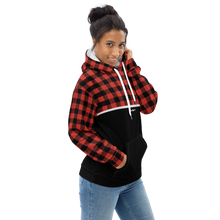 Load image into Gallery viewer, Buffalo Plaid Hoodie - Red
