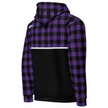 Load image into Gallery viewer, Purple buffalo flannel Hoodie
