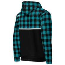 Load image into Gallery viewer, Teal buffalo flannel Hoodie
