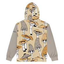 Load image into Gallery viewer, Tan shrooms full zip hoodie
