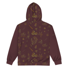 Load image into Gallery viewer, Classy skulls full zip maroon
