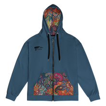 Load image into Gallery viewer, Paisley details full zip hoodie
