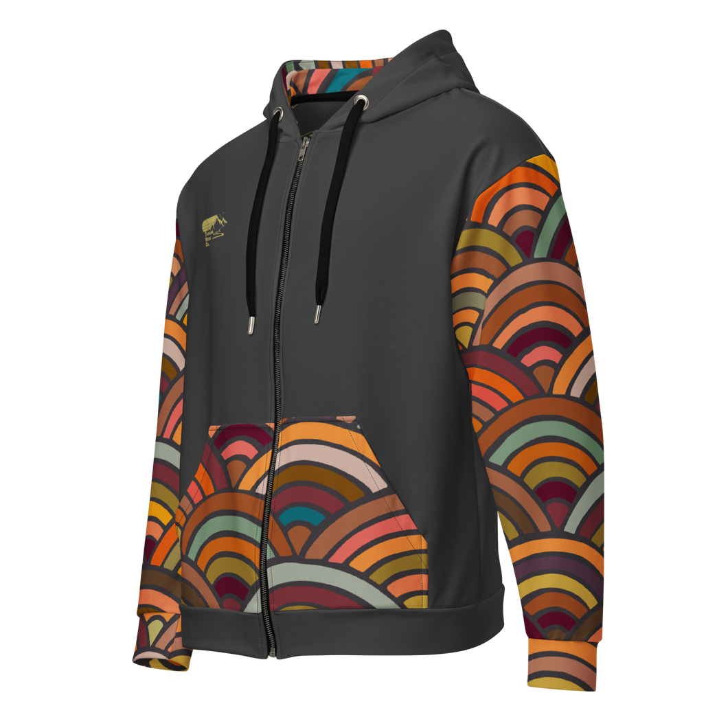 Retro arc full zip hoodie