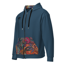 Load image into Gallery viewer, Paisley details full zip hoodie
