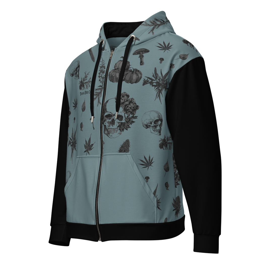 Classy skulls full zip gothic