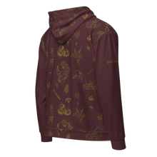 Load image into Gallery viewer, Classy skulls full zip maroon
