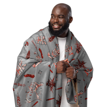 Load image into Gallery viewer, Holiday collage Sherpa blanket
